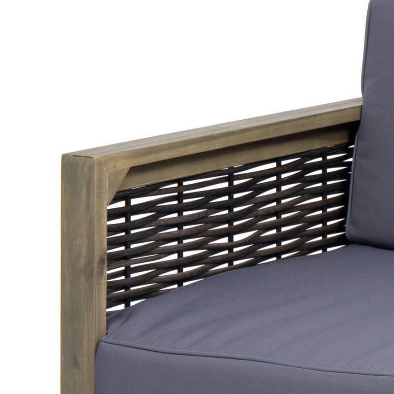 Linwood 4-piece Acacia Wood Patio Chat Set by Christopher Knight Home