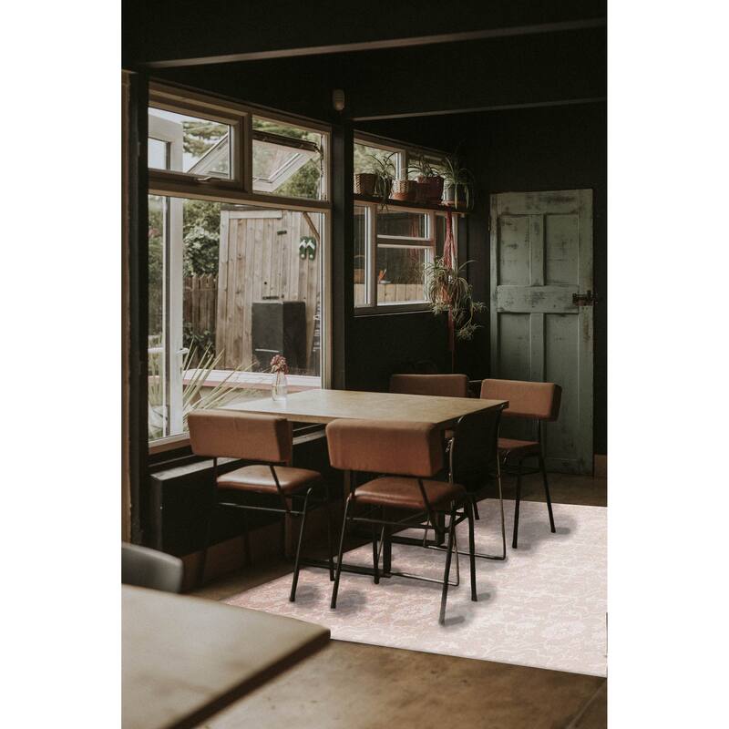 ECARPETGALLERY Hand Loomed Elysian Grey Viscose, Wool Rug - 6'7 x 9'10