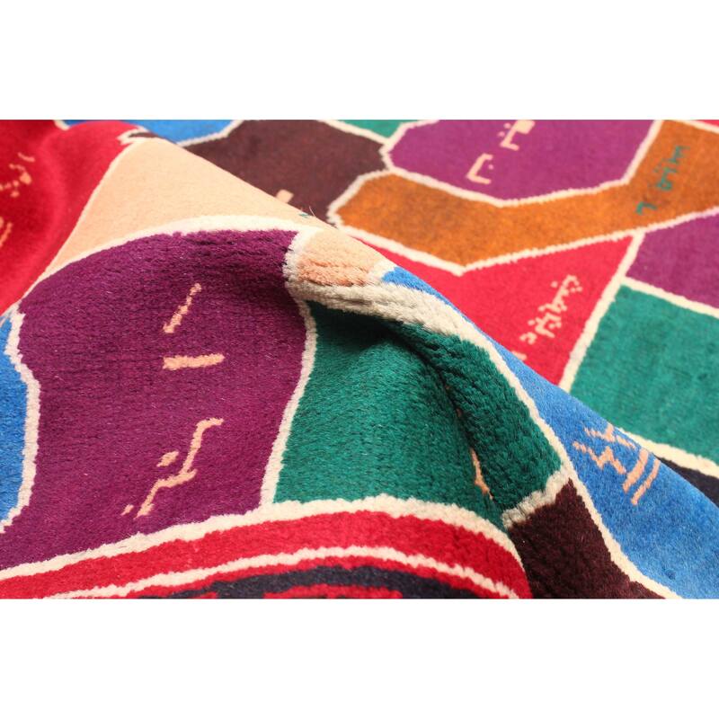 ECARPETGALLERY Hand-knotted Teimani Red Wool Rug - 2'10 x 4'9