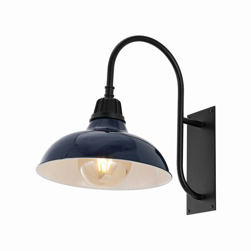 Wallace 12.25" Indoor/Outdoor LED Gooseneck Arm Sconce, By JONATHAN Y - 12.25 - Navy