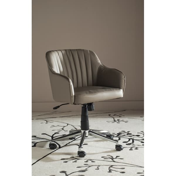 slide 2 of 5, SAFAVIEH Office Grey Hilda Desk Chair - 23.6" x 25.2" x 31.1"