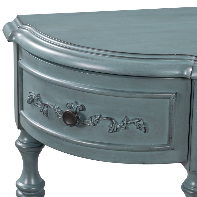 Console Table Sofa Table with 4 Drawers and 1 Shelf