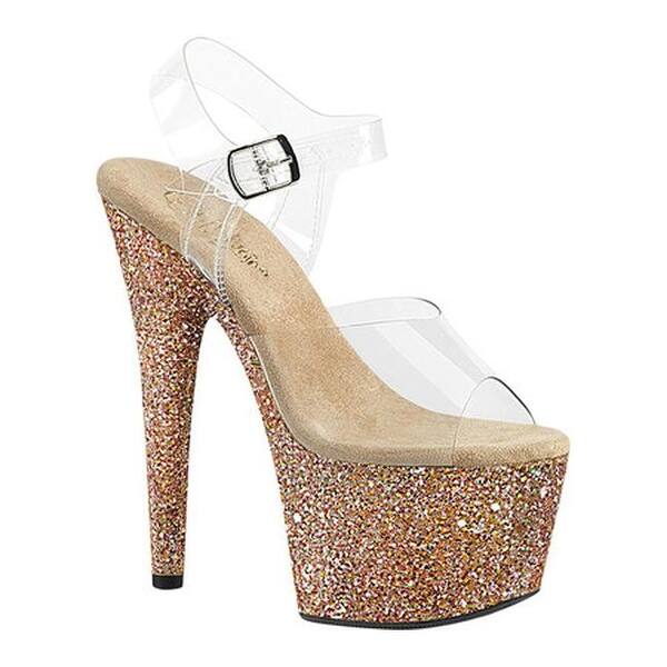 Details about / Pleaser ADORE-708MSLG Platform Ankle Strap Sandal Holographic Glitter Mermaid