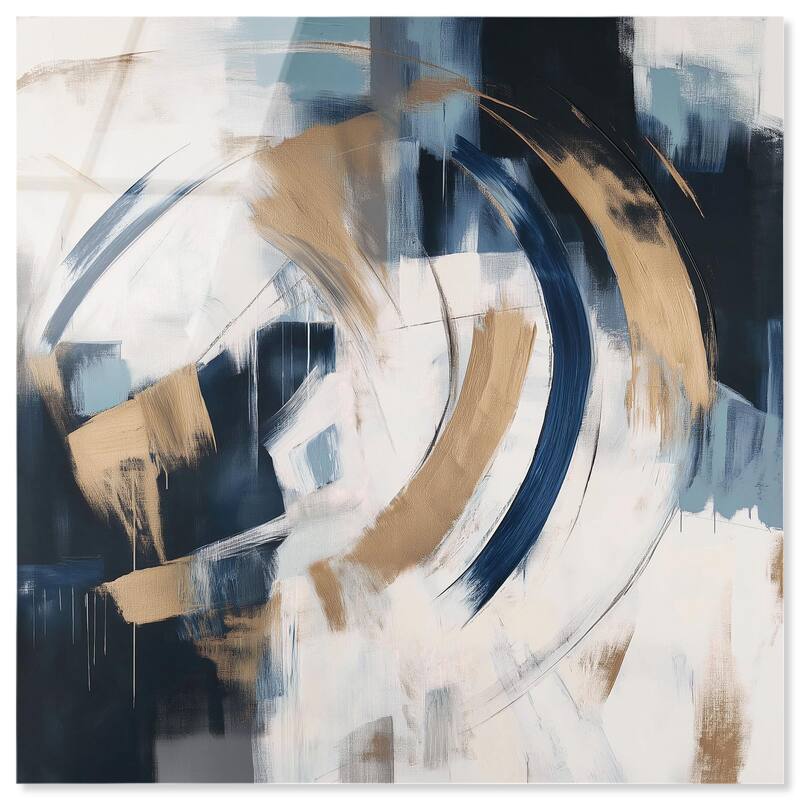 Golden Vortex I Acrylic by Art Remedy, Ready to Hang - 40" x 40"