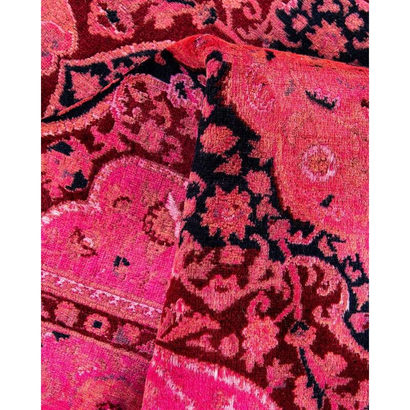 Fine Vibrance, One-of-a-Kind Hand-Knotted Area Rug - Pink, 4' 6" x 7' 3" - 4' 6" x 7' 3"