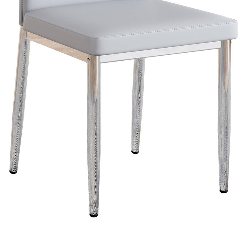 Ergonomic Dining Chair with PU Backrest - Comfort & Style for Modern Dining