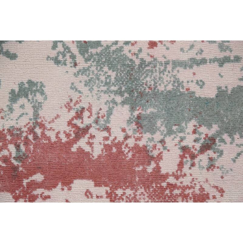 All-Over Abstract Contemporary Foyer Rug Handmade Wool Carpet - 3'3"x 6'3"