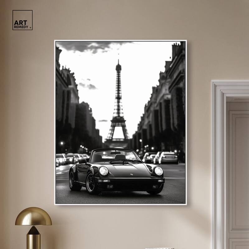 Street Scene with Porsche Canvas by Art Remedy