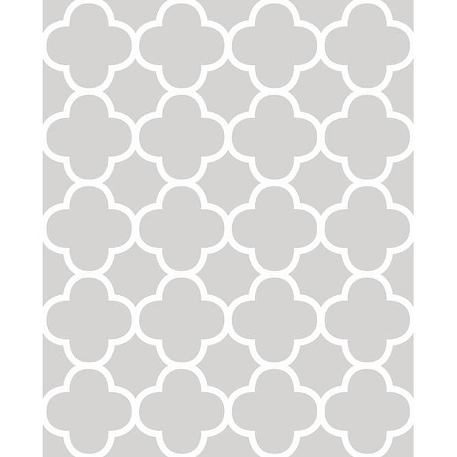 Brewster Origin Grey Quatrefoil Wallpaper - 20.5in x 396in x 0.025in