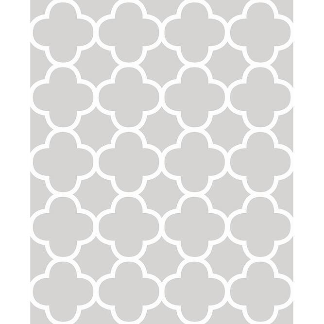 Brewster Origin Grey Quatrefoil Wallpaper - 20.5in x 396in x 0.025in