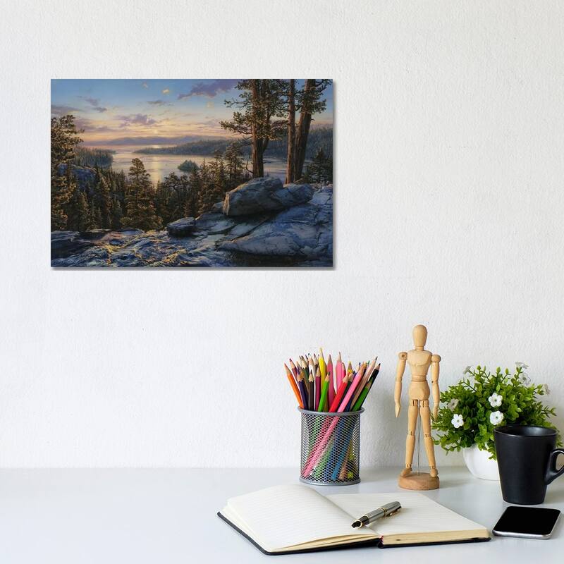 iCanvas "Dawn At Lake Tahoe" by Evgeny Lushpin Canvas Print - 8x12x0.75