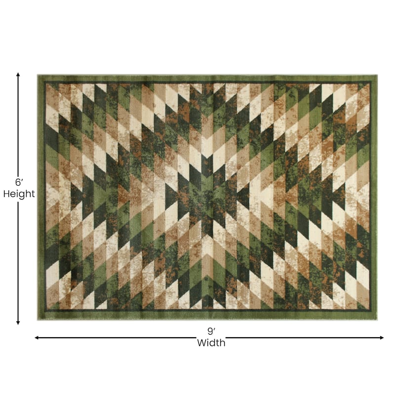 Southwestern Style Diamond Patterned Indoor Area Rug