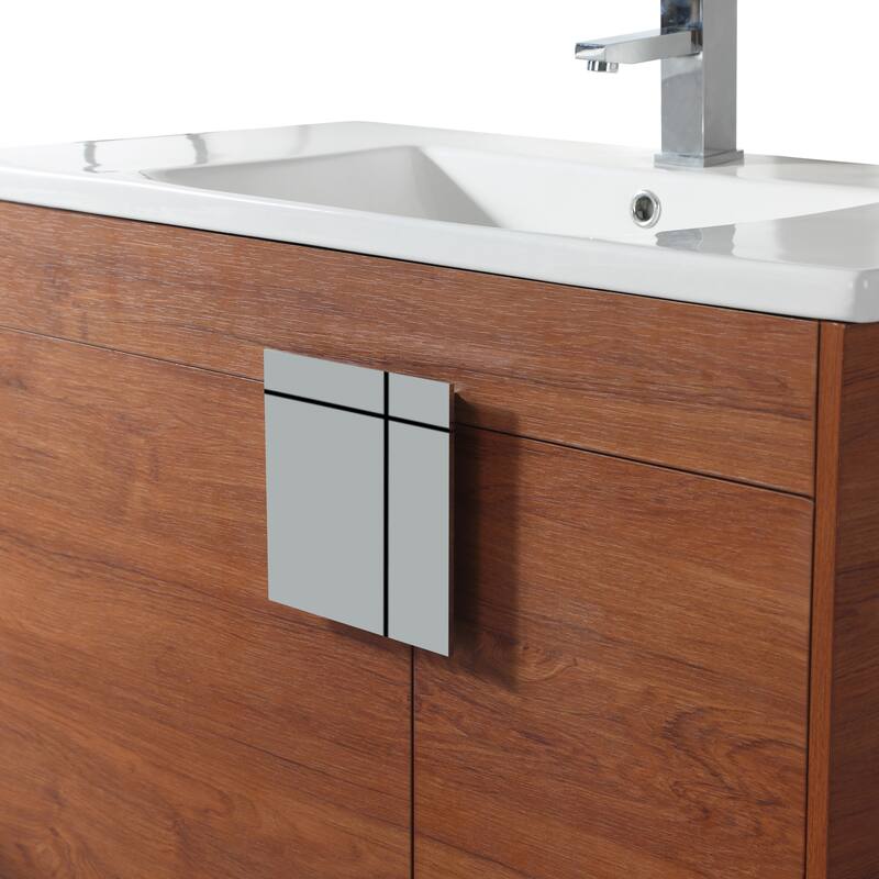 Modern Bathroom Vanity Set, Vireous China Sink Top 30"