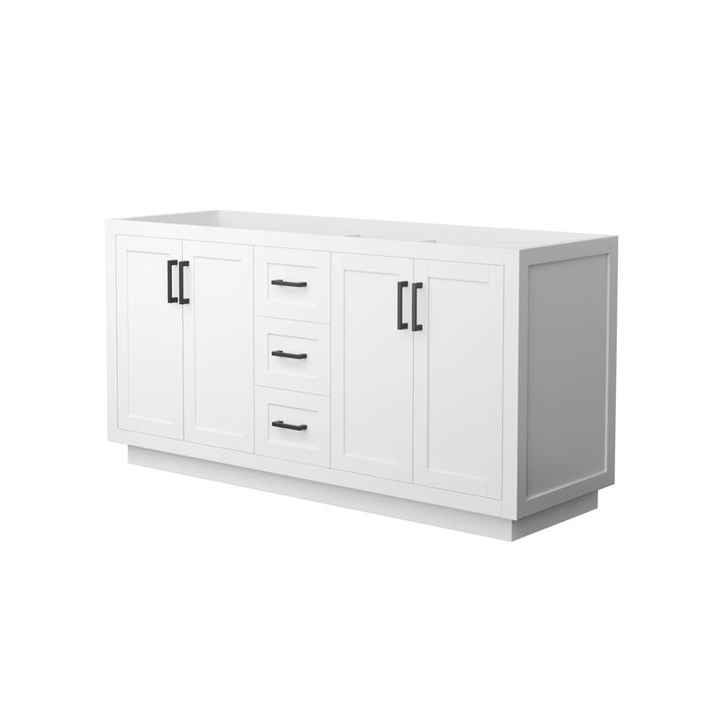 Wyndham Collection WCF2929-66D-CX-MXX Miranda 66" Double Free Standing - White / Matte Black Hardware