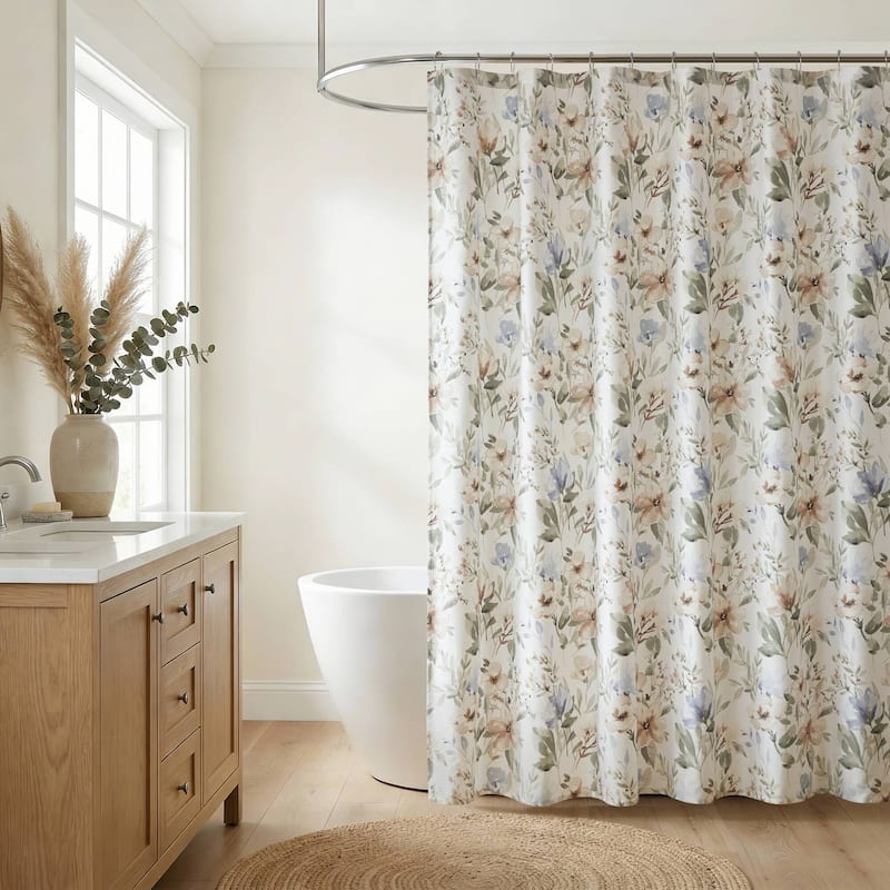 Harbor House Blue Herbal Shower Curtain - 72x72" - Multi