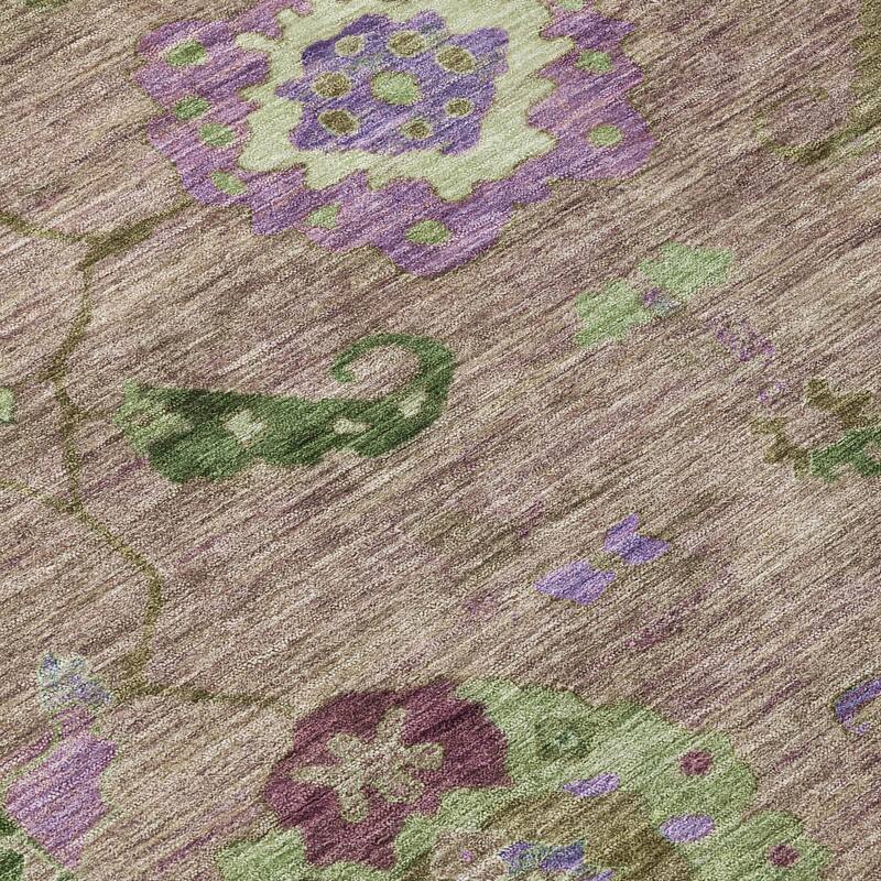 Machine Washable Indoor/ Outdoor Traditional Boho Chantille Rug
