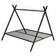 preview thumbnail 4 of 21, Full Size Bed Tent Frame with Metal Floor Playhouse, Slat Support for Kids' Bedroom Furniture, No Box Spring Required