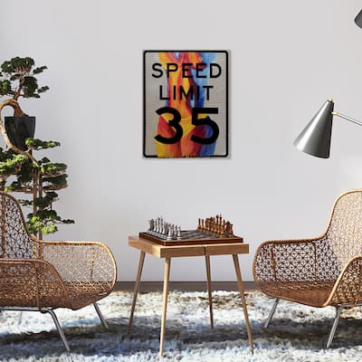 Wynwood Studio JJ Hammond - Speed Limit 35 Modern & Contemporary Wall Art Canvas Print