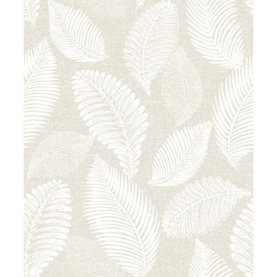 Seabrook Designs Tossed Leaves Nonwoven Unpasted Wallpaper