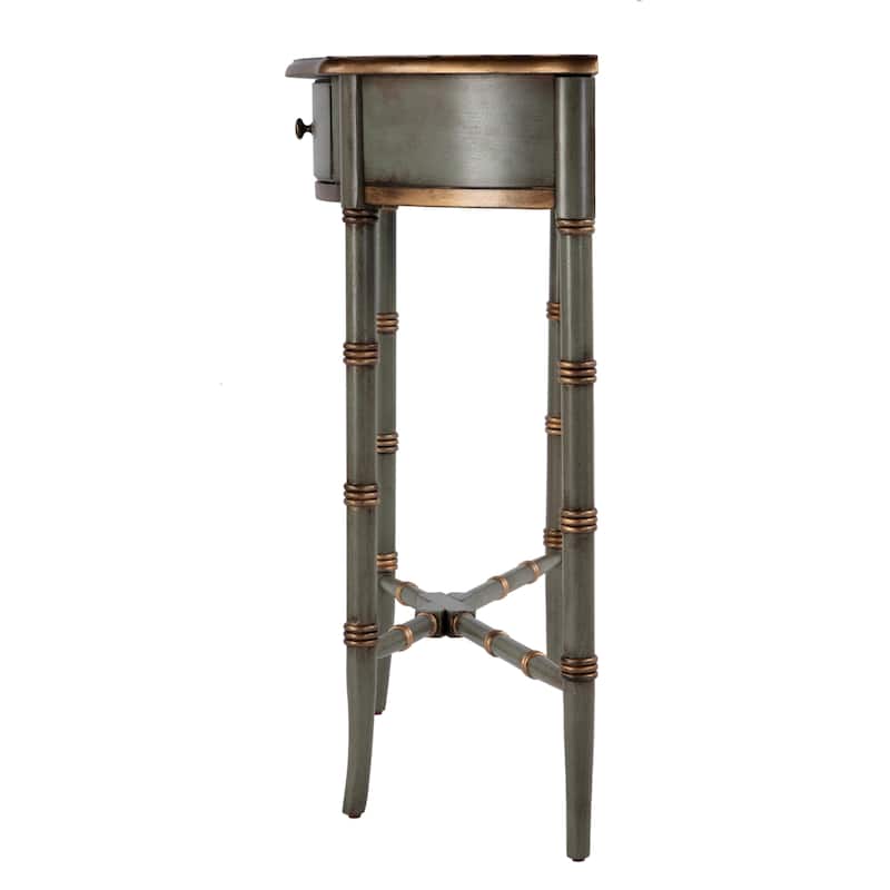 Skilling 31 in. W Specialty Demilune Shape Wood 1-Drawer Console Table