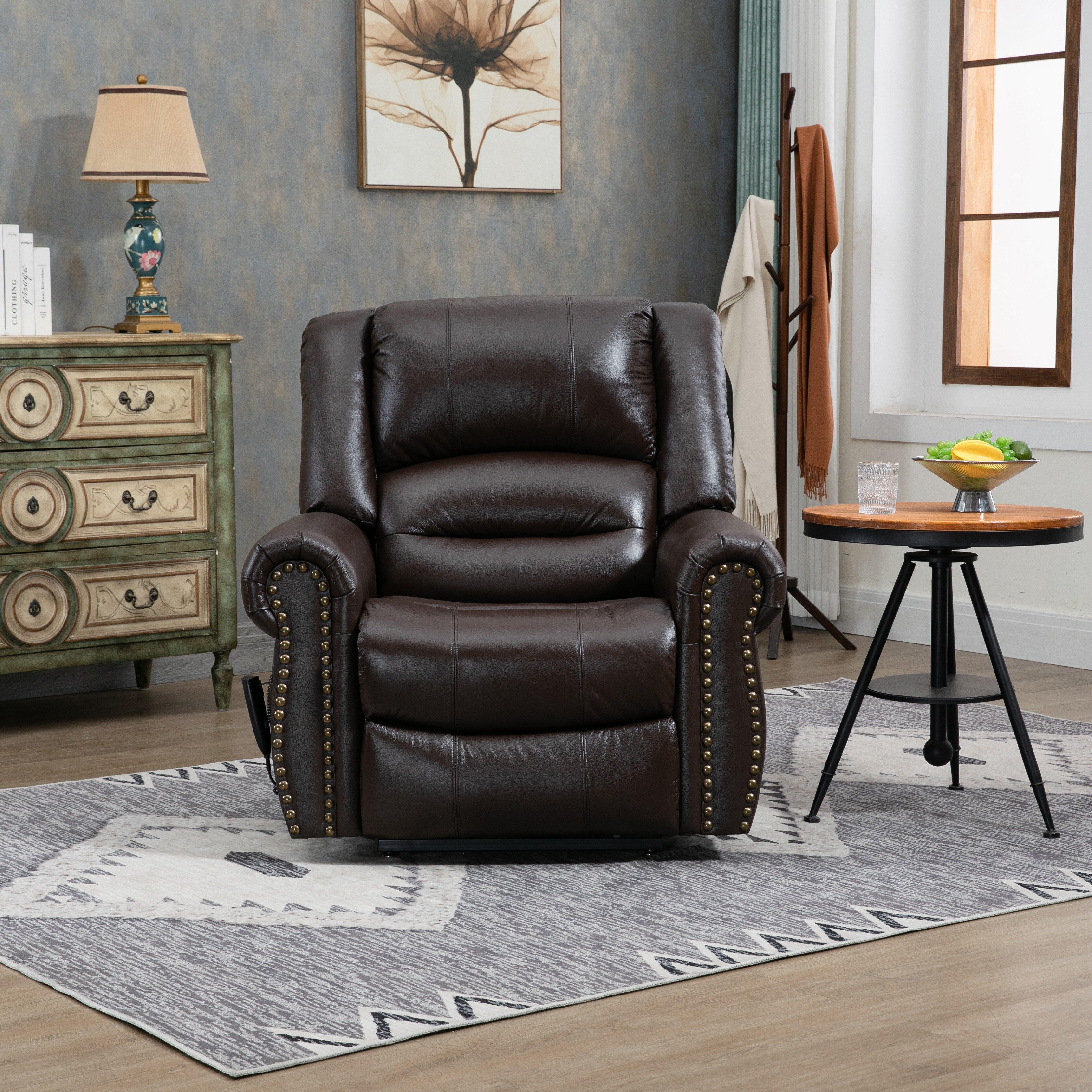 Genuine leather power lift chair discount
