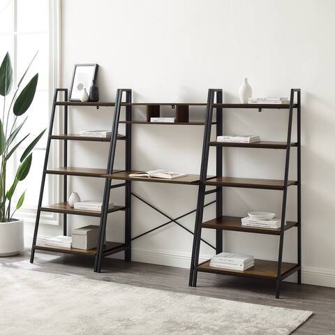 Middlebrook Designs 3-Piece Angled Frame Desk and Shelf Set