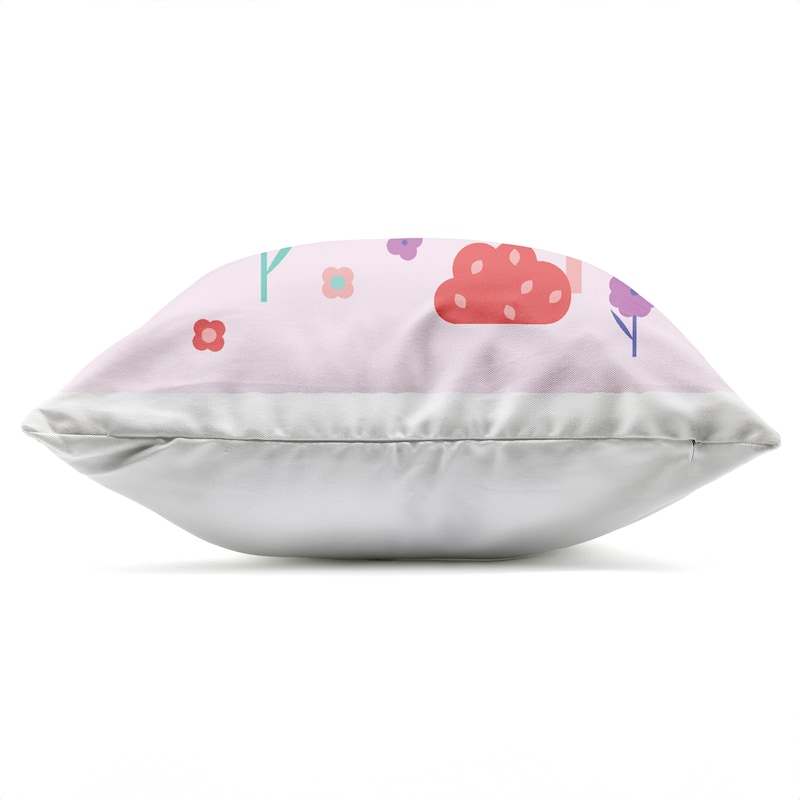 Stupell Pastel Whimsical Cat & Trees Printed Outdoor Throw Pillow Design by Sazerelli Designs