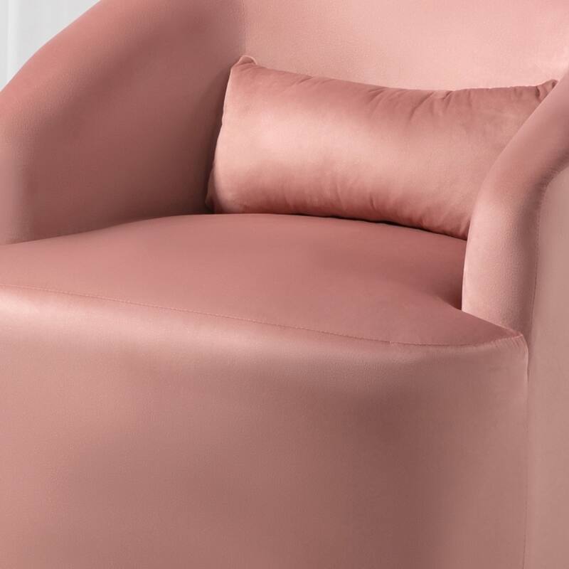 Modern Velvet Upholstered Swivel Accent Chair