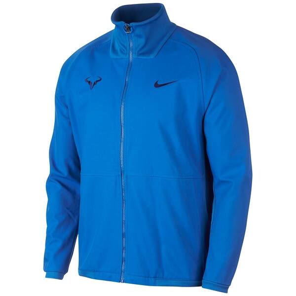 Shop Nike Mens Jacket Blue Size Xl Zip Front Ribbed Hem Rafael Nadal Tennis On Sale Overstock 30029218