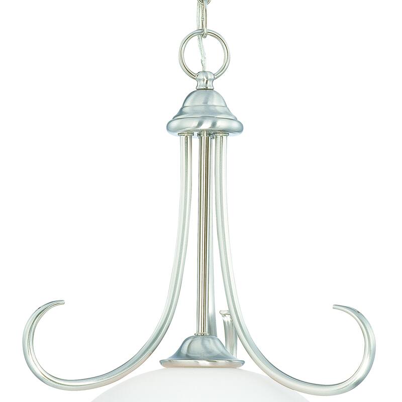 Elk Home Bella Brushed Nickel With White Glass 1 Light Pendant