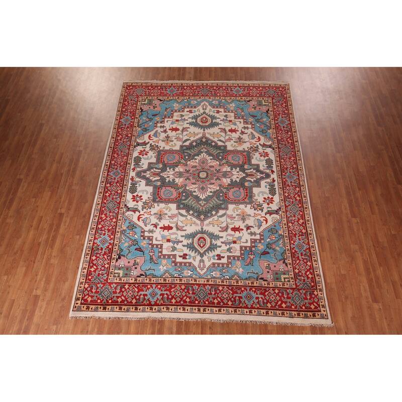 Oushak Oriental Area Rug Handmade Wool Carpet - 8'9"x 11'11"