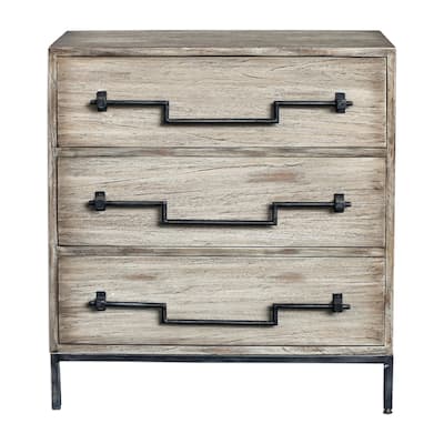 Uttermost Jory 30 Inch Wide Mango Wood Dresser with Iron Base by