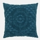 preview thumbnail 54 of 78, Better Trends Rio Collection in Floral Design 100% Cotton Tufted Unique Luxurious Machine Washable Tumble Dry Teal - Euro Sham