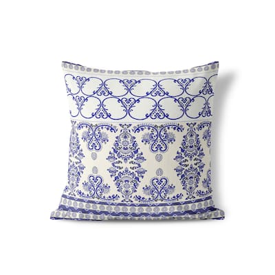 Amrita Sen Floral Fusion Indoor Outdoor Pillow with Zip