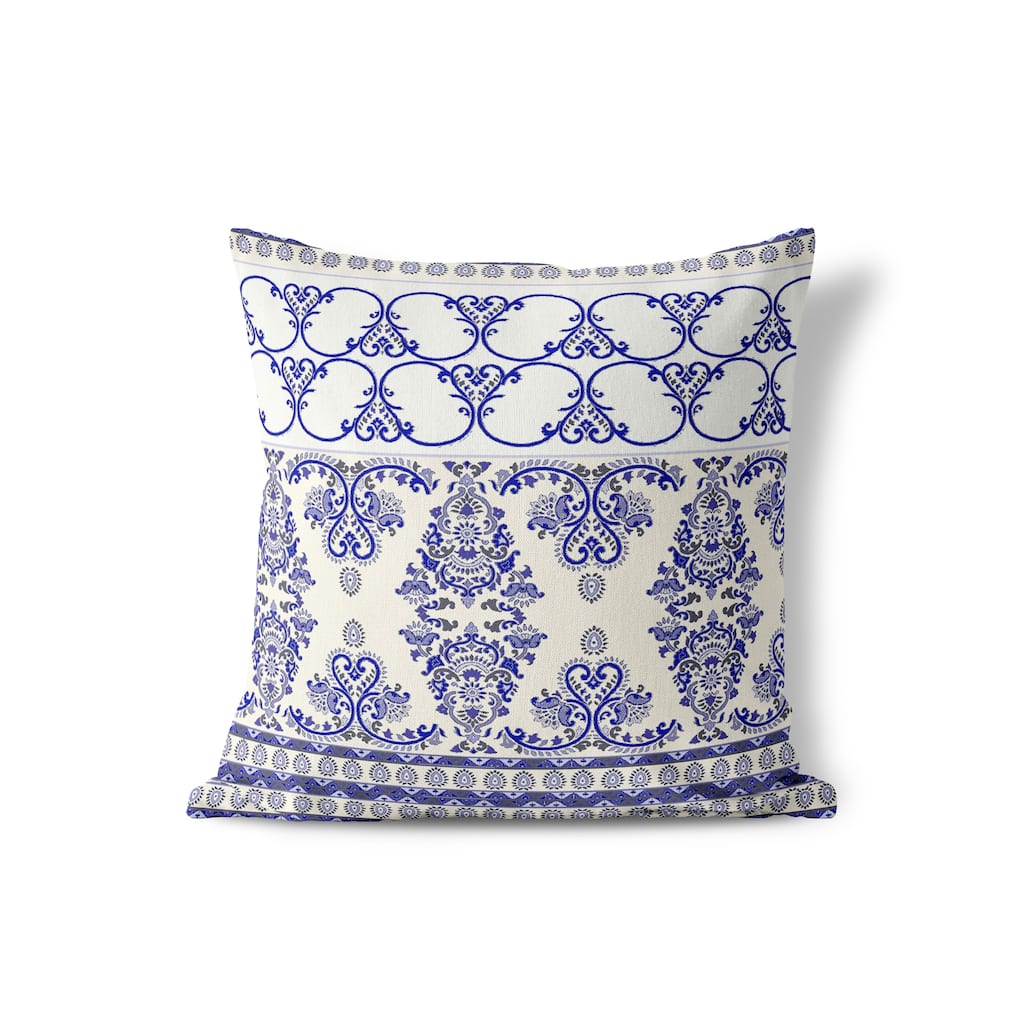 Amrita Sen Floral Fusion Indoor Outdoor Pillow with Zip