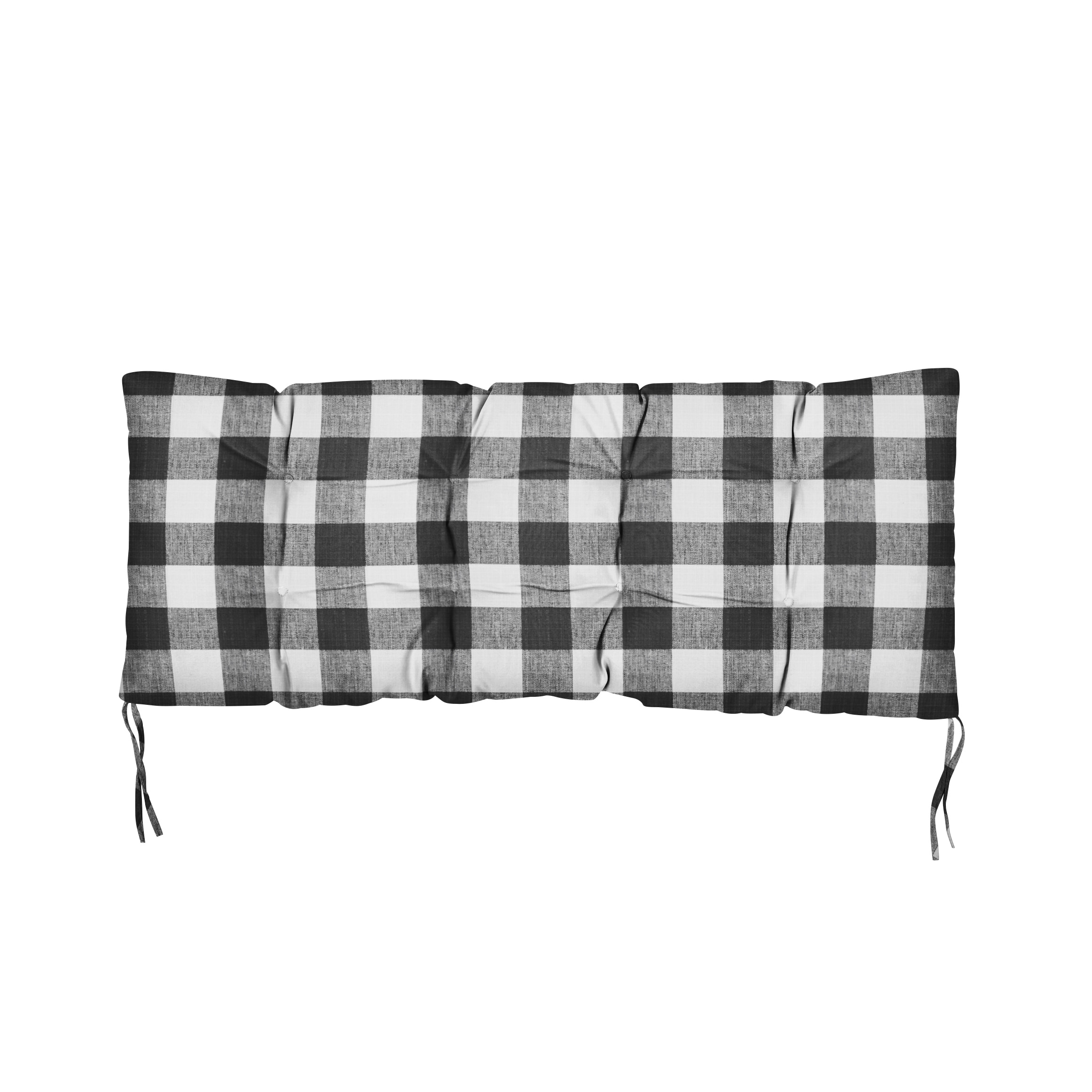 Sorra Home Buffalo Plaid Indoor/Outdoor Tufted Bench Cushion Bed