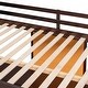 preview thumbnail 7 of 7, Unisex Full Size Wood Loft Bed Frame w/ Drawers Cabinet & Desk, Brown