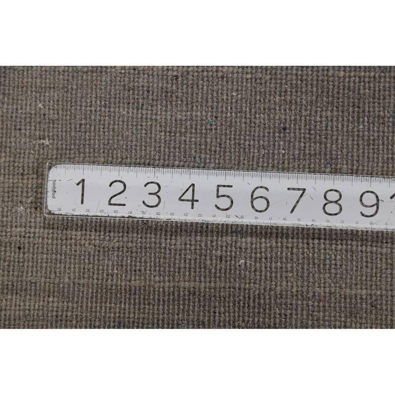 Gray Modern Gabbeh Oriental Area Rug Hand-Knotted Wool Carpet - 5'9" x 7'10"