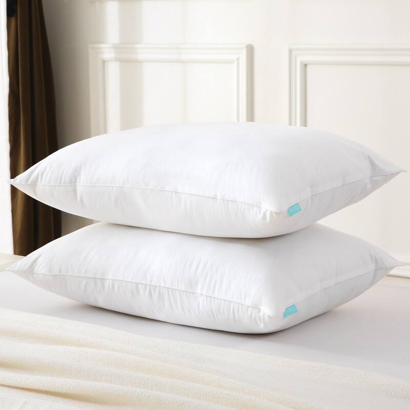 Waverly White Goose Feather and Down Blend Pillow, Set of 2