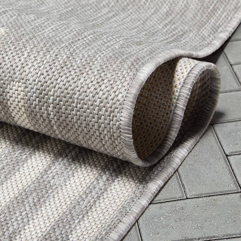 Well Woven Medusa Alder Indoor Outdoor Striped Modern Area Rug