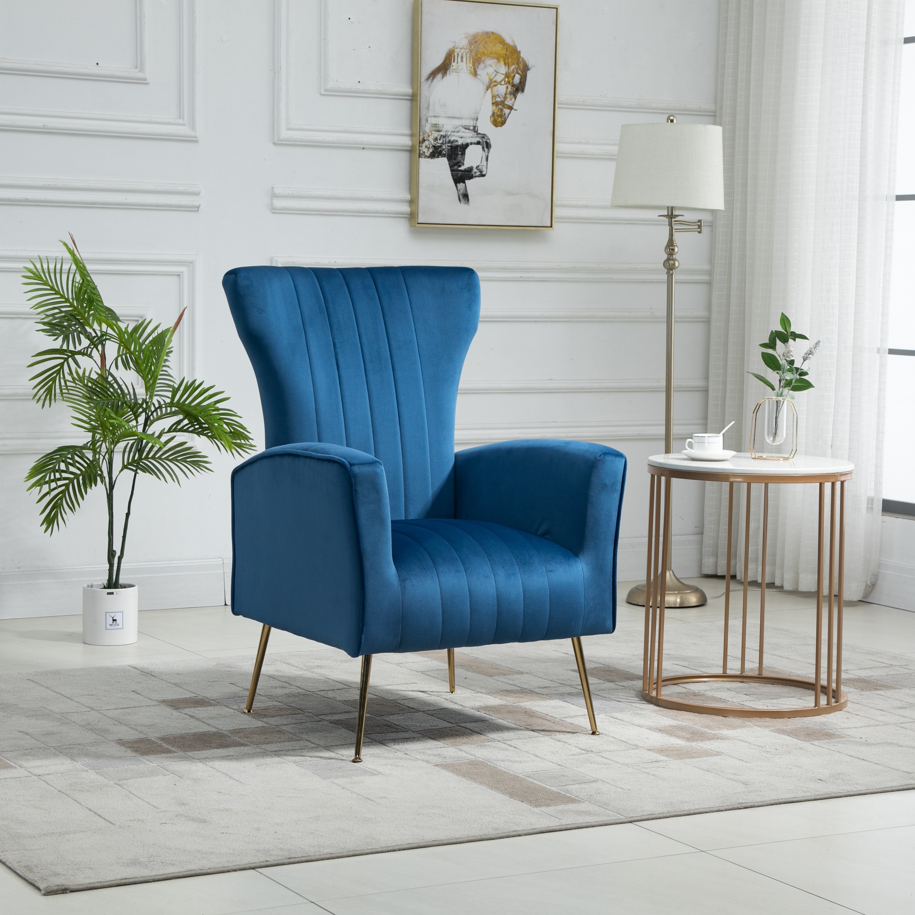 Gramercy gold croc best sale velvet wing chair