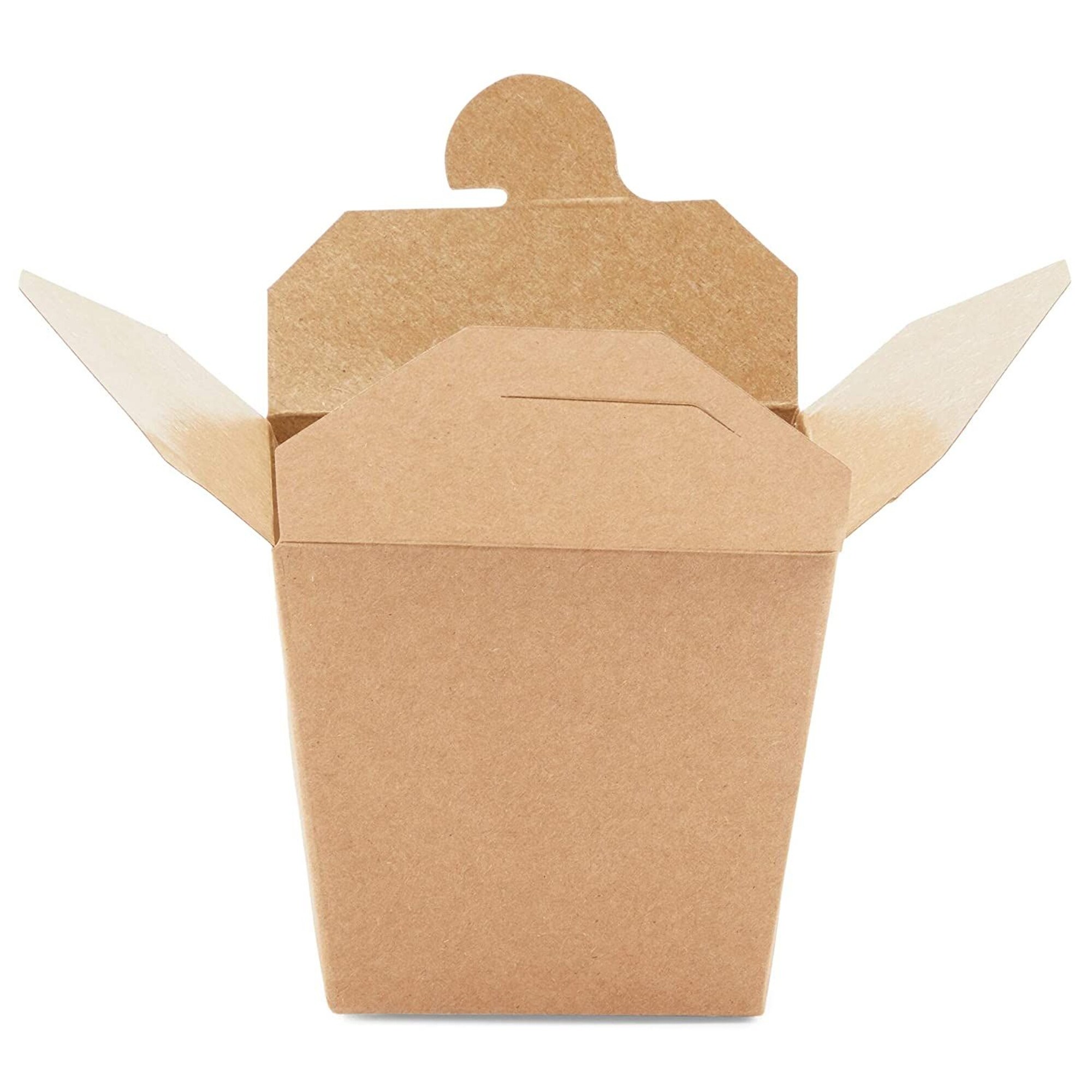 60 Pack Kraft Paper Chinese Take Out Boxes, To-Go Food Containers