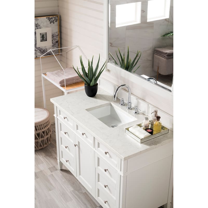 James Martin Vanities Brittany 48" Single Vanity, Bright White