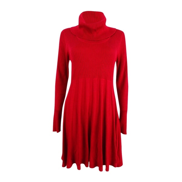 calvin klein red sweater dress