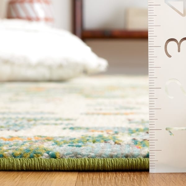 dimension image slide 1 of 2, SAFAVIEH Monaco Shiloh Boho Abstract Modern Watercolor Area Rug