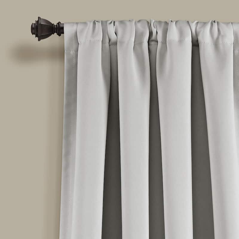 Lush Decor Insulated Rod Pocket Blackout Window Curtain Panel Pair