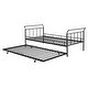 preview thumbnail 6 of 40, Metal Daybed with Trundle Bed and Curved Handle