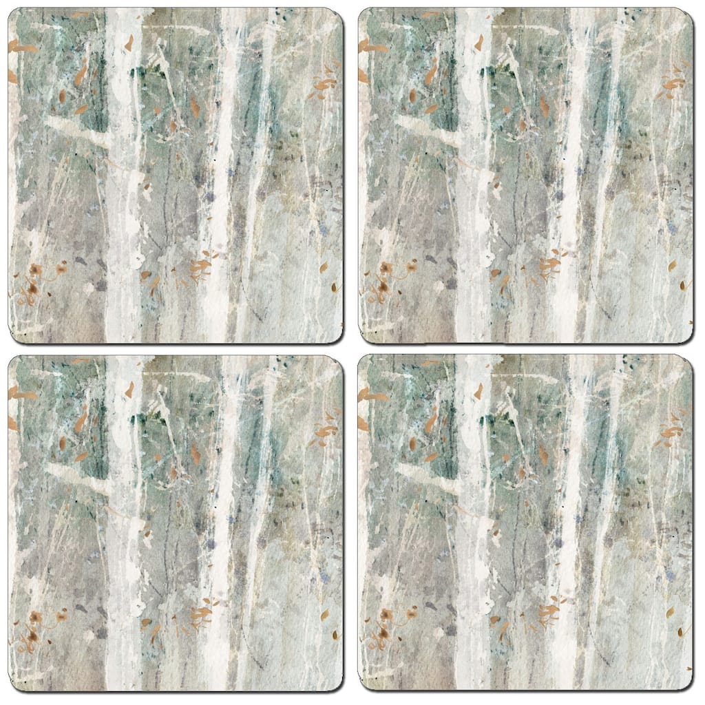 Hardboard Coasters - Set of 4 - Woodland Walk - 4x4x.228