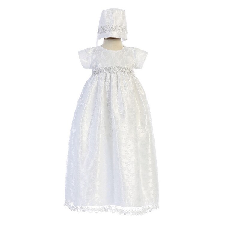silver embroidered dress
