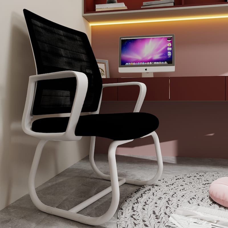 Roomfitters Minimalist Modern Office Chair - Metal Frame, Soft & Comfortable, Home & Office Use